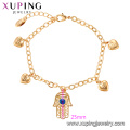 75136 Xuping fancy gold hand chain bracelet design for girls personalized silk thread fake jewwlry